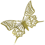 Set of 12 pieces butterflies with adhesive, house or event decorations, gold 1 color, A39